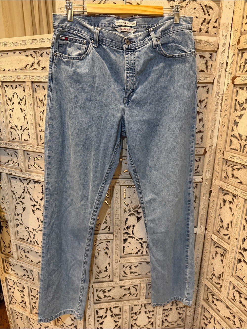 Vintage Tommy Hilfiger Women’s Sz.12L Light Blue Relaxed Straight Jeans